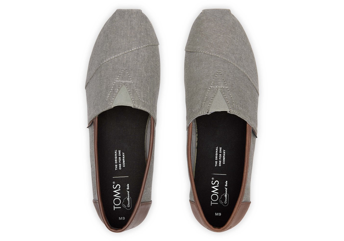 Toms Alpargata Synthetic Trim Espadrille Grey - Mens - 52831-MGXK